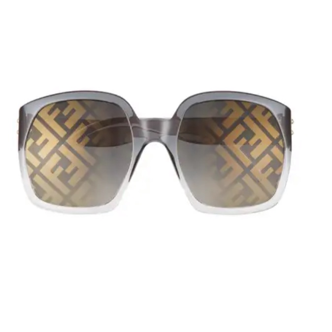 Fendi 58mm Square Sunglasses Made In Italy